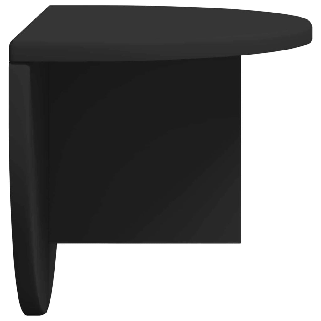 Scaffale da parete 2 pz Nero 48 x 24 x 24 cm