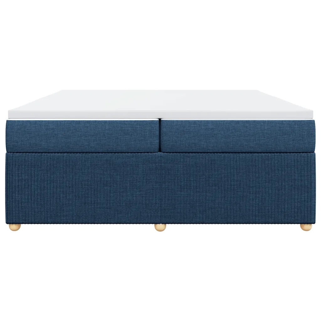 Giroletto a Molle con Materasso Blu 200x200 cm in Tessuto