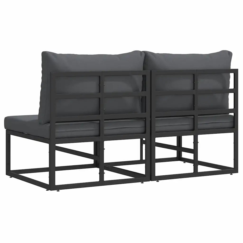 Mobili da Esterno 2 Pezzo Nero e antracite 70 x 71,5 x 71 cm CFW5957113