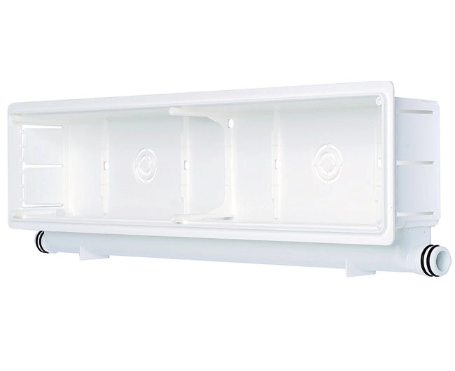 VASCHETTA INCASSO DOPPIO SCARICO CONDENSA PER CONDIZIONATORI 430x108x65 MM   VECAM-CO S.P.A
