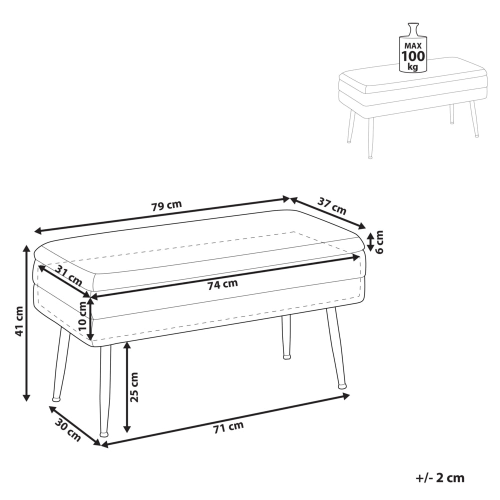 Panca portaoggetti per camera da letto velluto di poliestere grigio gambe dorate design glam mobili da soggiorno a tinta unita