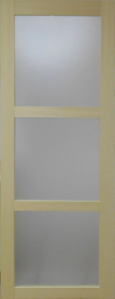 Porta scorrevole smaltata Ayous impiallacciato 3 vetri H204 x L93