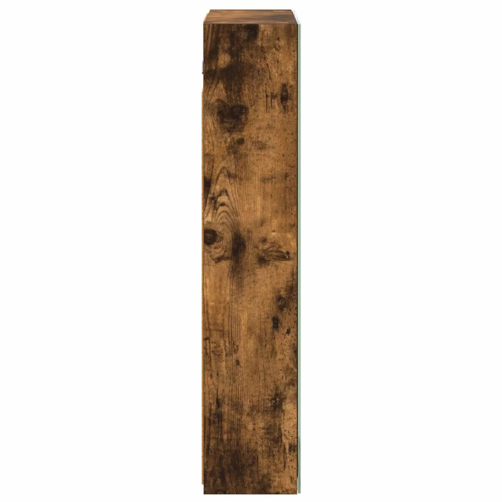Mobiletto per specchio da bagno Rovere fumé 50 x 14,5 x 70 cm 889043