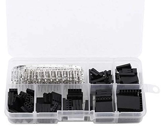 Kit di connettori jumper - 310 pezzi di fili jumper con pinze di crimp - Alta connettività - Formato 2.54mm - Adatto per l'assemblaggio di computer - Perfetto per il montaggio di circuiti stampati.