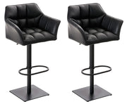 Set 2 sgabelli bar Damaso in ecopelle nera 6