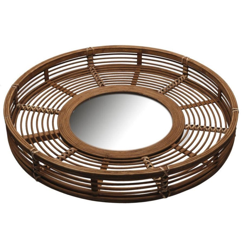 Specchio legno naturale tondo cm ø62x8,5