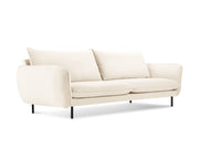 Cosmopolitan Design - Divano "Vienna" 3 posti in velluto beige chiaro 