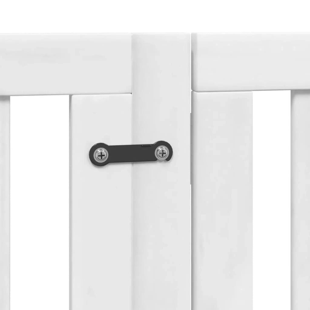 Cancelletto e porta di sicurezza per animali domestici 6 pannelli legno di pioppo bianco 02_0023355