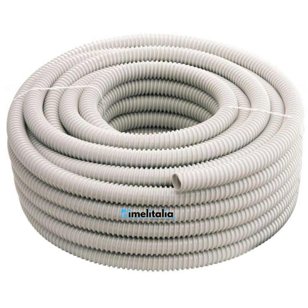 Tubo guaina spiralata grigia flessibile in pvc 10 metri per cavi elettrici *** diametro 32 millimetri, confezione 1