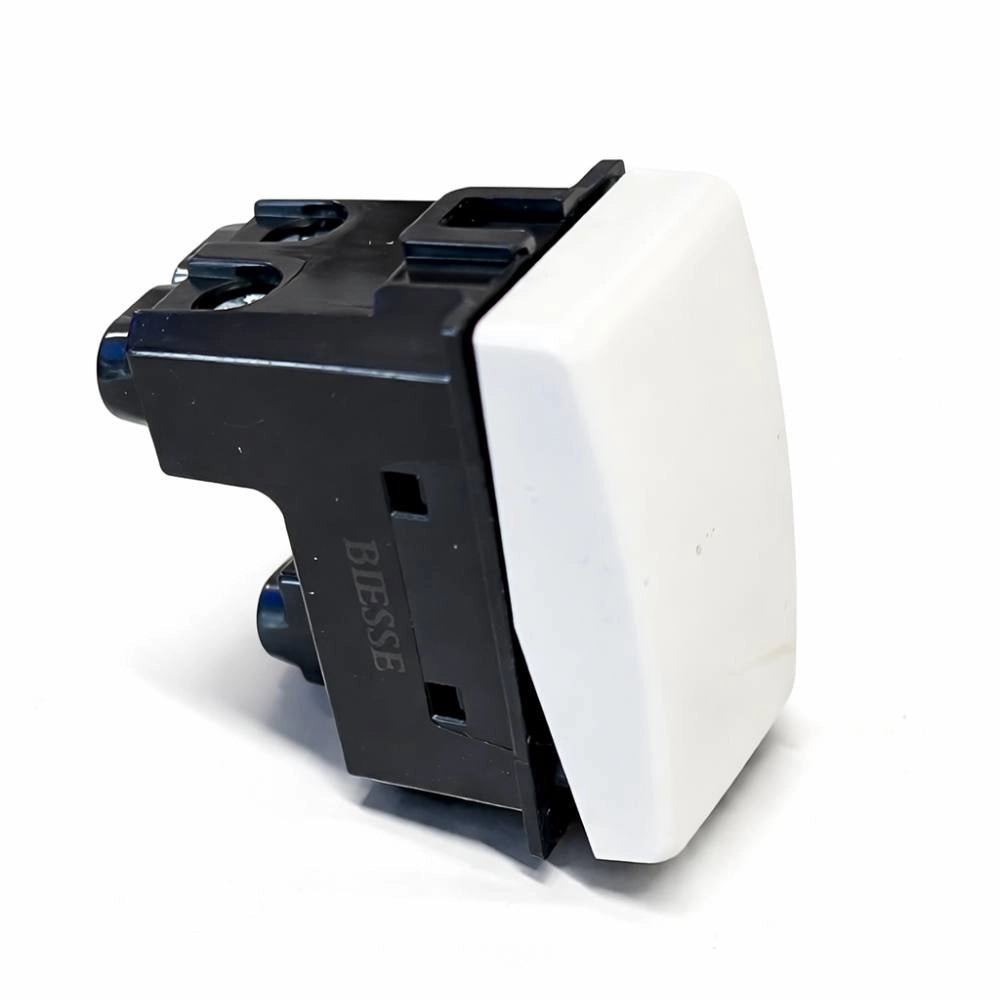 Biesse pulsante unipolare illuminabile 16a compatibile serie bticino matix