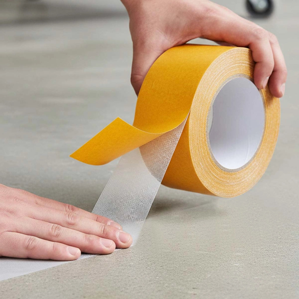 Nastro Adesivo Biadesivo 5cm x 20m Alta Resistenza e Anti-allungamento Giallo Avizar