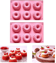 Mini Cuscino di Silicone a Forma di Tule - Sicuro per l'Alimentazione - Set da 2 - Flessibile - 27,5 x 16,5 cm