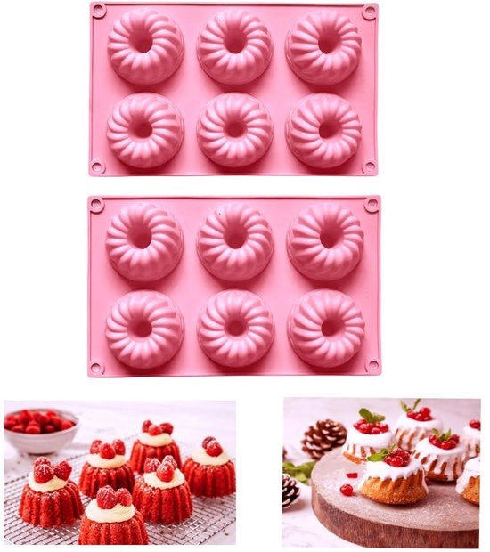 Mini Cuscino di Silicone a Forma di Tule - Sicuro per l'Alimentazione - Set da 2 - Flessibile - 27,5 x 16,5 cm