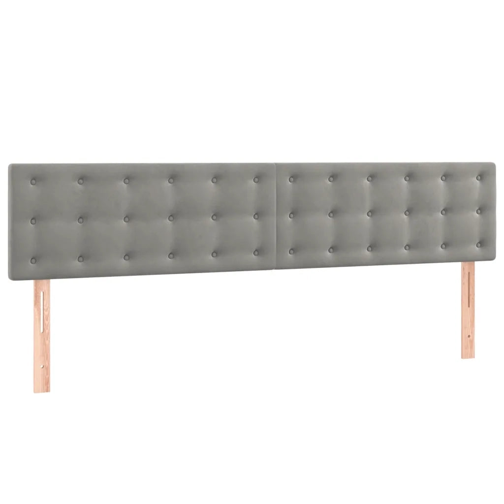 Giroletto a Molle con Materasso Grigio Chiaro 200x200cm Velluto 3131219