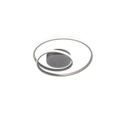 Plafoniera LED spirale, metallo, titano, D 39 cm, Zibal