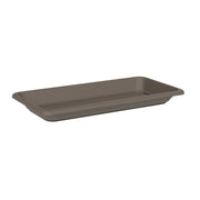 Sottovaso Rettangolare per Vaso a Cassettone Tera Tikal Saucer Sand 96x41 cm in Plastica Sabbia