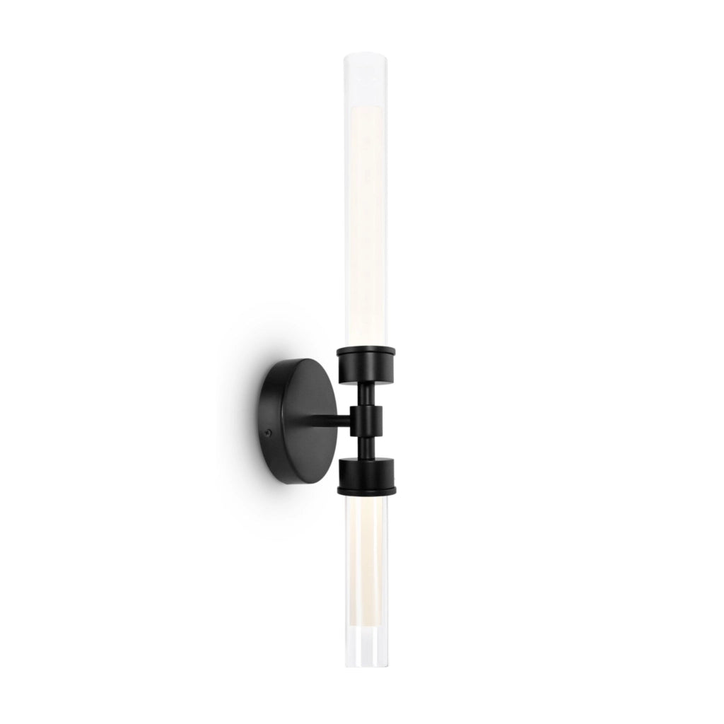 Maytoni applique moderna Stelo 1 luce LED integrato nero metallo vetro