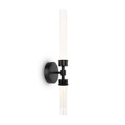Maytoni applique moderna Stelo 1 luce LED integrato nero metallo vetro
