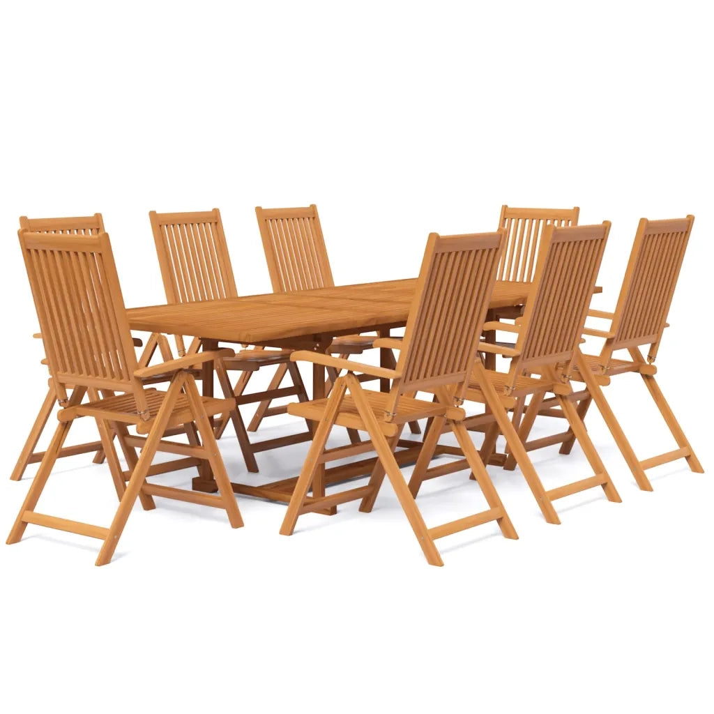 Set Mobili da Pranzo per Giardino 9 pz Legno Massello di Acacia 160-240 cm 3079642