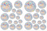 Filmatto Circolare Rainbow per Finestre, 26 pezzi di adesivi antiblocco autoadesivi con riflessione della luce per finestre, porte di vetro, zanzariere, pellicola di vetro e effetto di rifrazione della luce