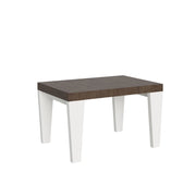 Tavolo Allungabile 130/234x90x77 cm Spimbo Mix  piano Noce gambe Bianco Frassino
