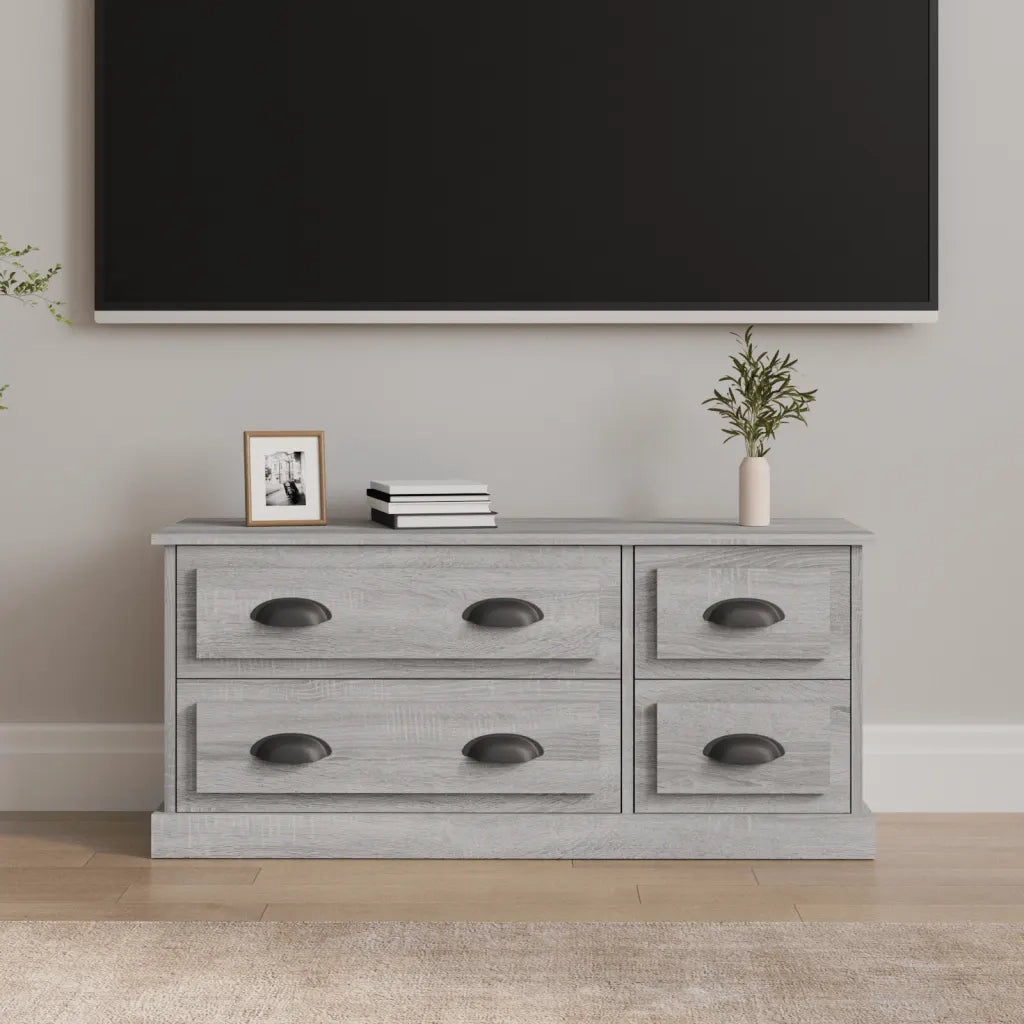 Mobile TV-Credenza TV-Console TV Grigio Sonoma 100x35,5x45 cm in Legno Multistrato 813969