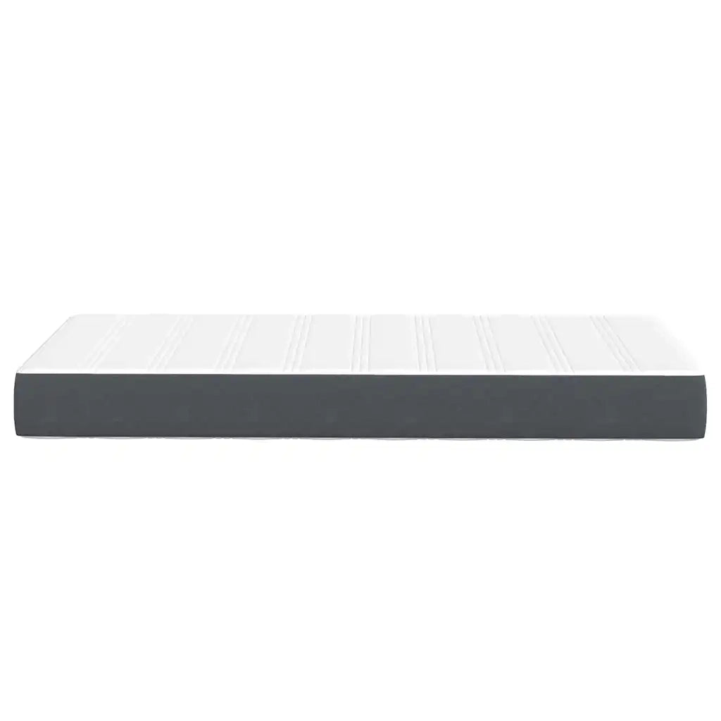 Materasso da Letto con materasso Grigio 100 x 200 cm Tessuto 42008272