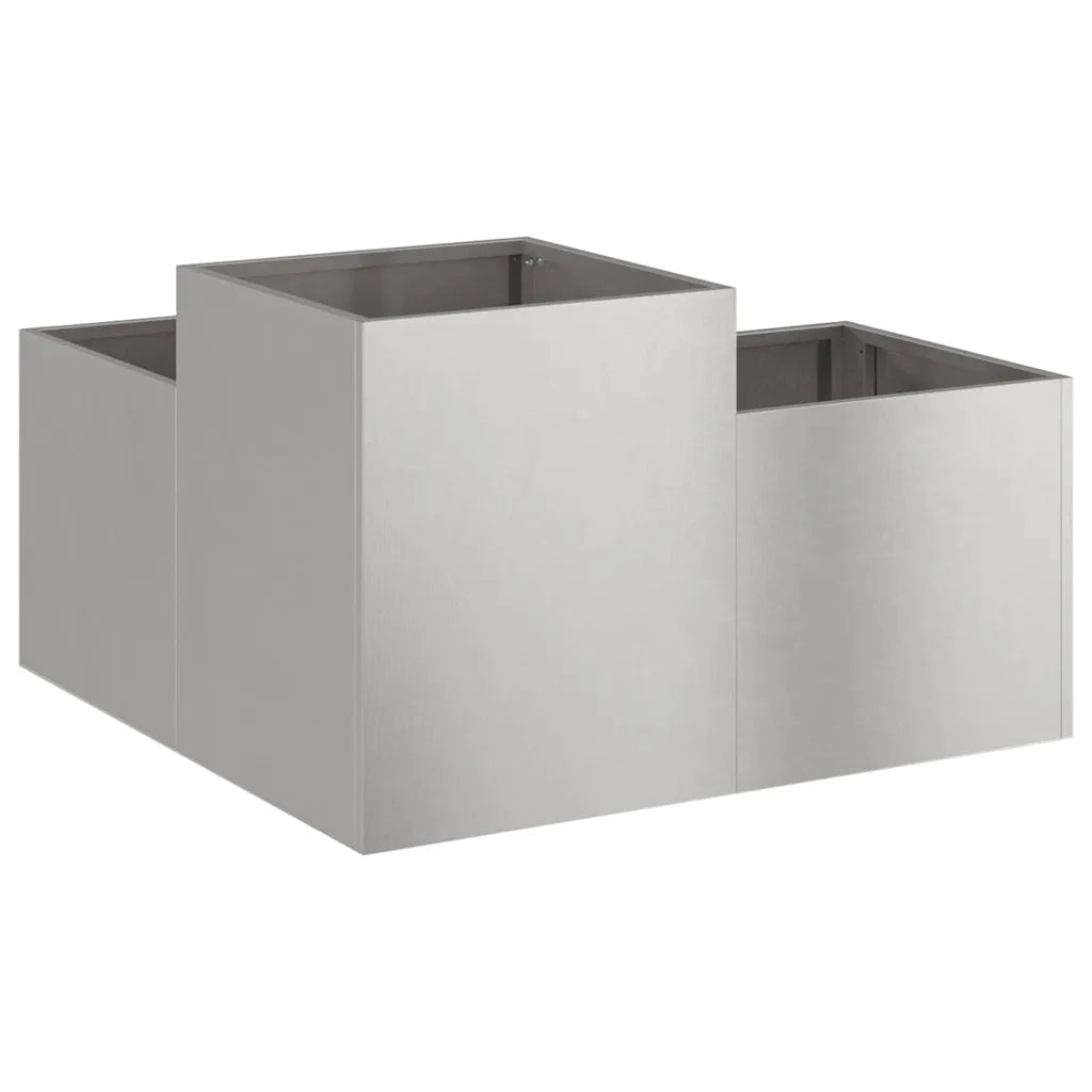 Vaso da giardino Argento 100 x 100 x 48 cm Acciaio inossidabile 865852