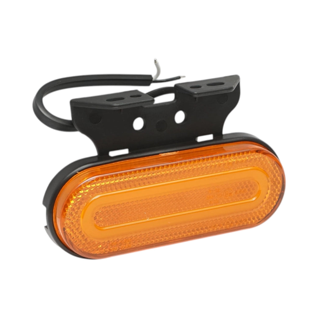Luce di posizione laterale ovale a LED 12-24V gialla con supporto 121x47x19mm Breckner Germany