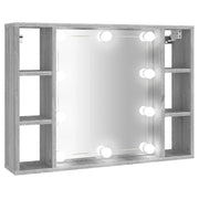 Mobile a Specchio con LED Grigio Sonoma 76x15x55 cm CFW2685618