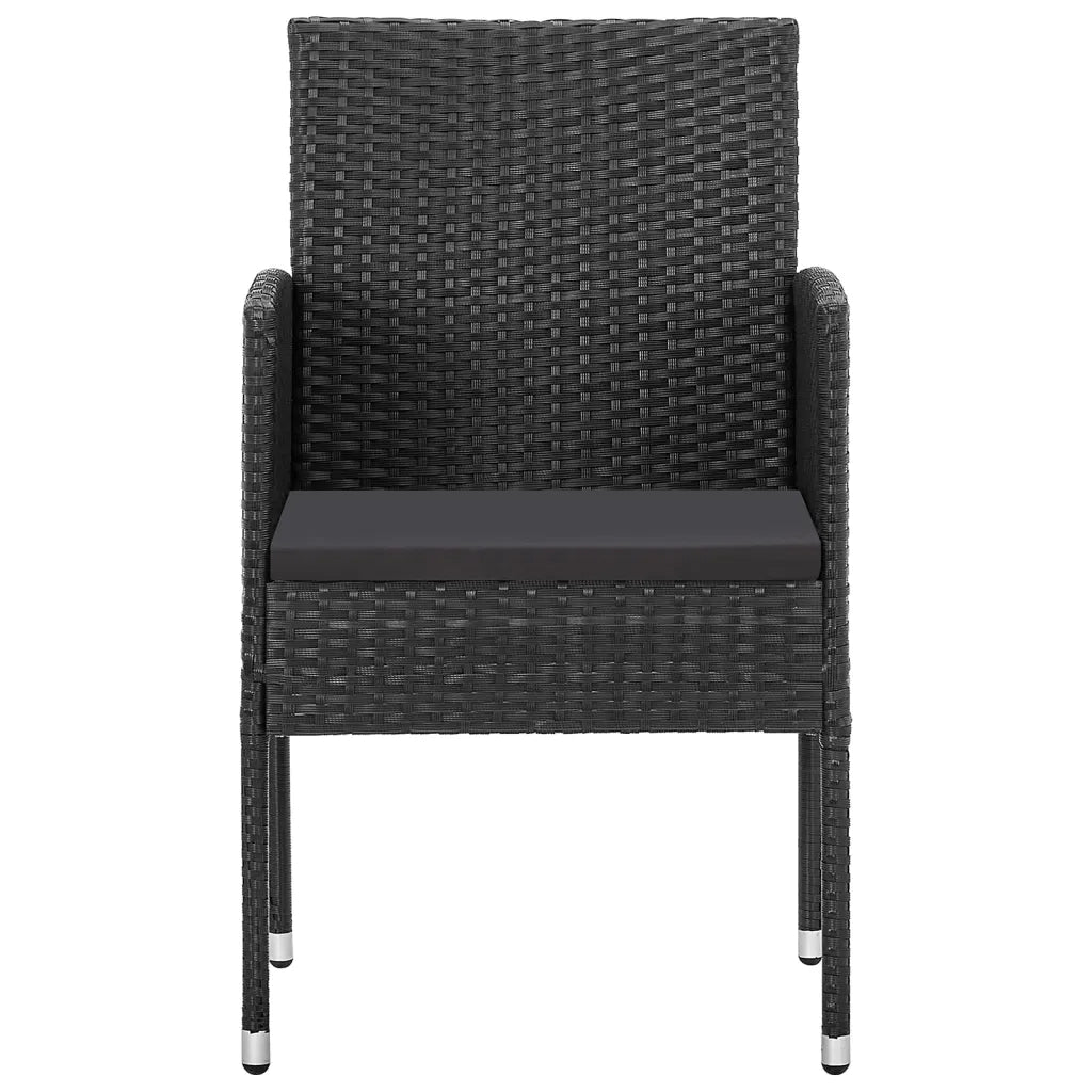Set da Pranzo da Giardino 5 pz Nero 3099615