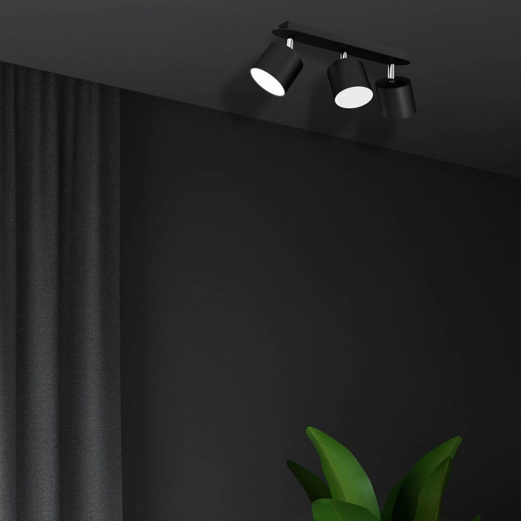 Plafoniera Milagro Dixie MLP7601 3 luci GX53 20W nera