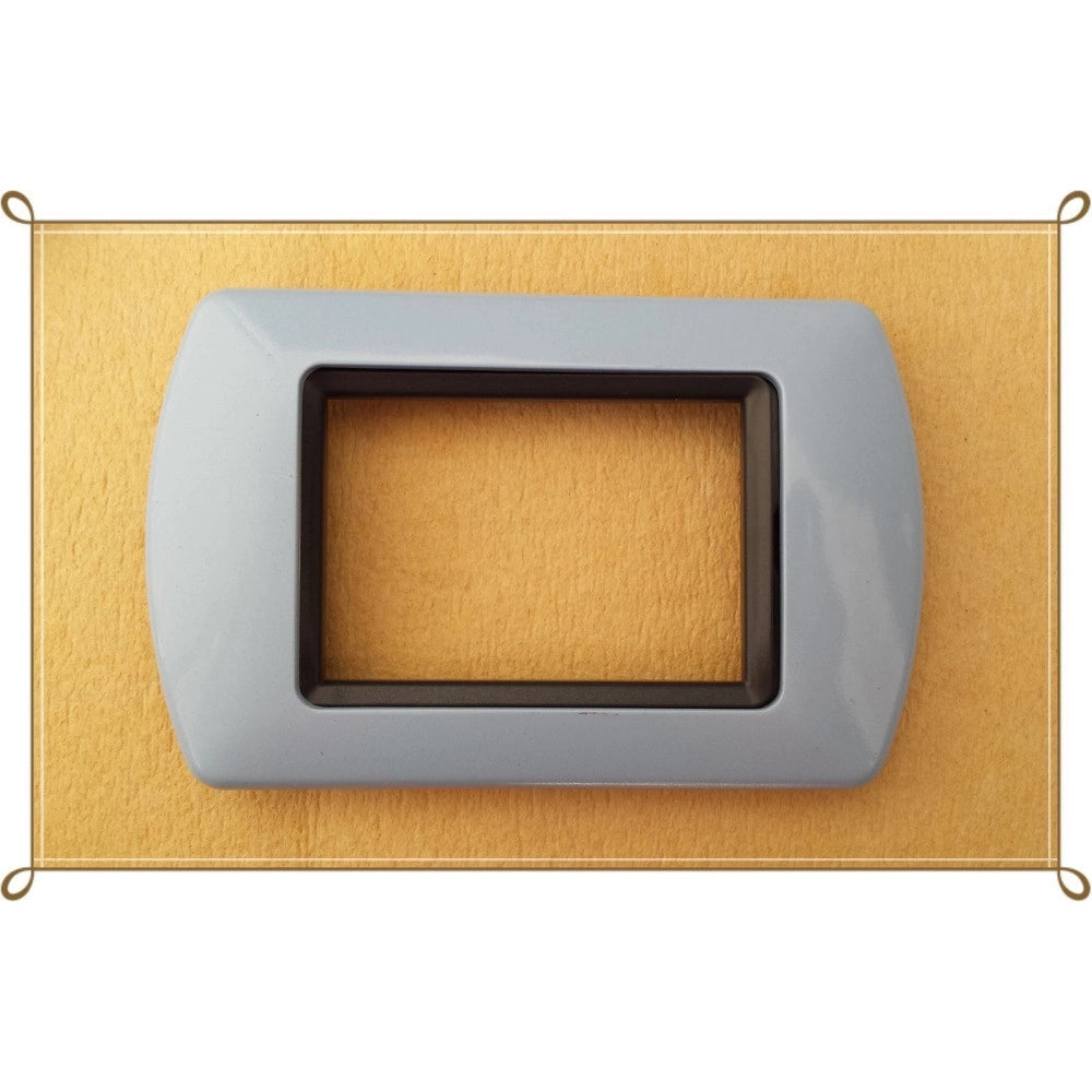 Trade Shop - Placchette Placche In Abs Compatibili Per Serie Living International Placca - Grigio -4 Fori     -