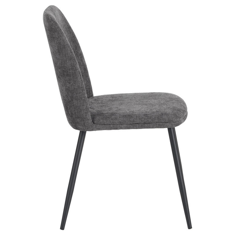 Set di 4 Sedie Tracy In Tessuto Color Grigio Scuro Dimensione 57x45x84cm