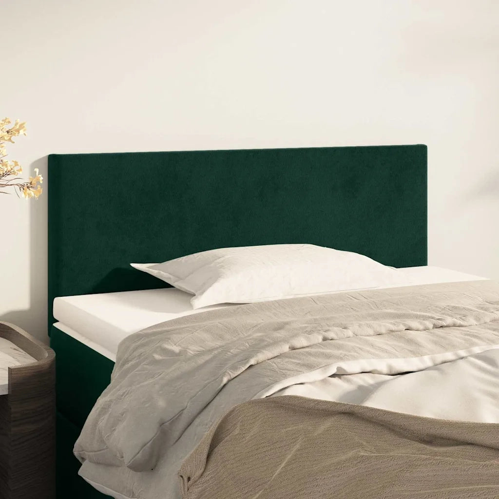 Testiera-Testata-Testiera Decorativa Verde Scuro 80x5x78/88 cm in Velluto 741558