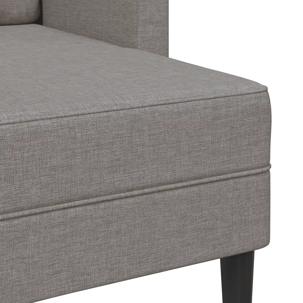 Divano 2 Posti con Chaise a L-Sofa 2 Posti con Chaise Tortora 125 cm in Tessuto