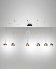 ARABELLA SOSPENSIONE FUME' 6 LUCI A LED 3000K - 48W - 4530 lm DIMMERABILE SMART C/ACCESS.