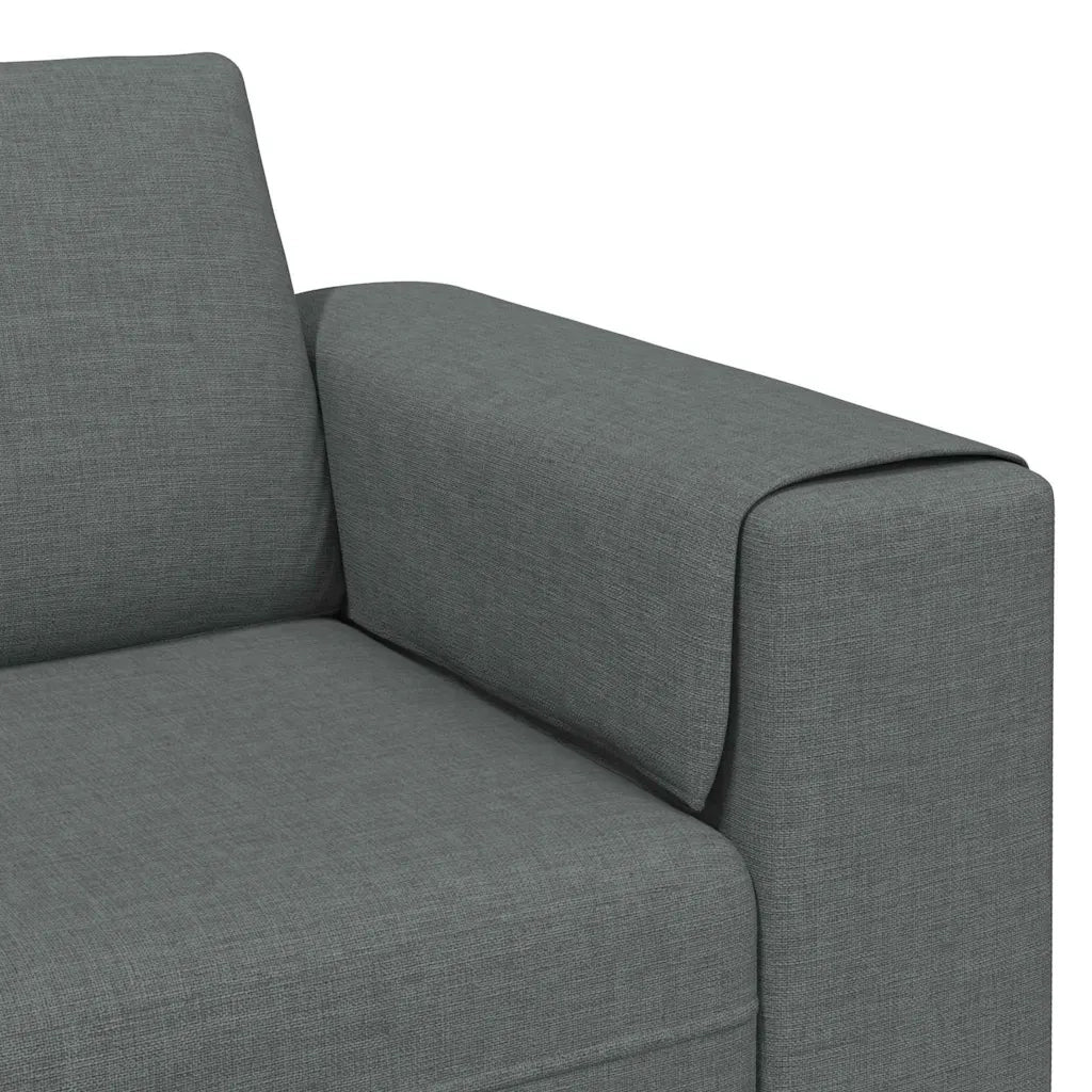 Set di divani 3 pcs Grigio scuro Tessuto