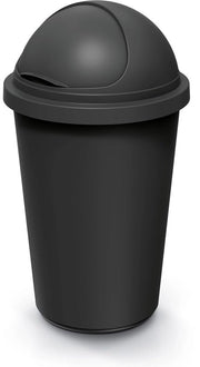 Afvalemmer XXL con Copertura a Cupola - 50L Contenitore di Rifiuti a Sfera con Apertura Scorrevole - Ideale per Cucina, Bagno e Giardino