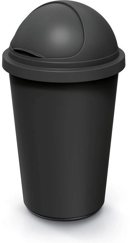 Afvalemmer XXL con Copertura a Cupola - 50L Contenitore di Rifiuti a Sfera con Apertura Scorrevole - Ideale per Cucina, Bagno e Giardino