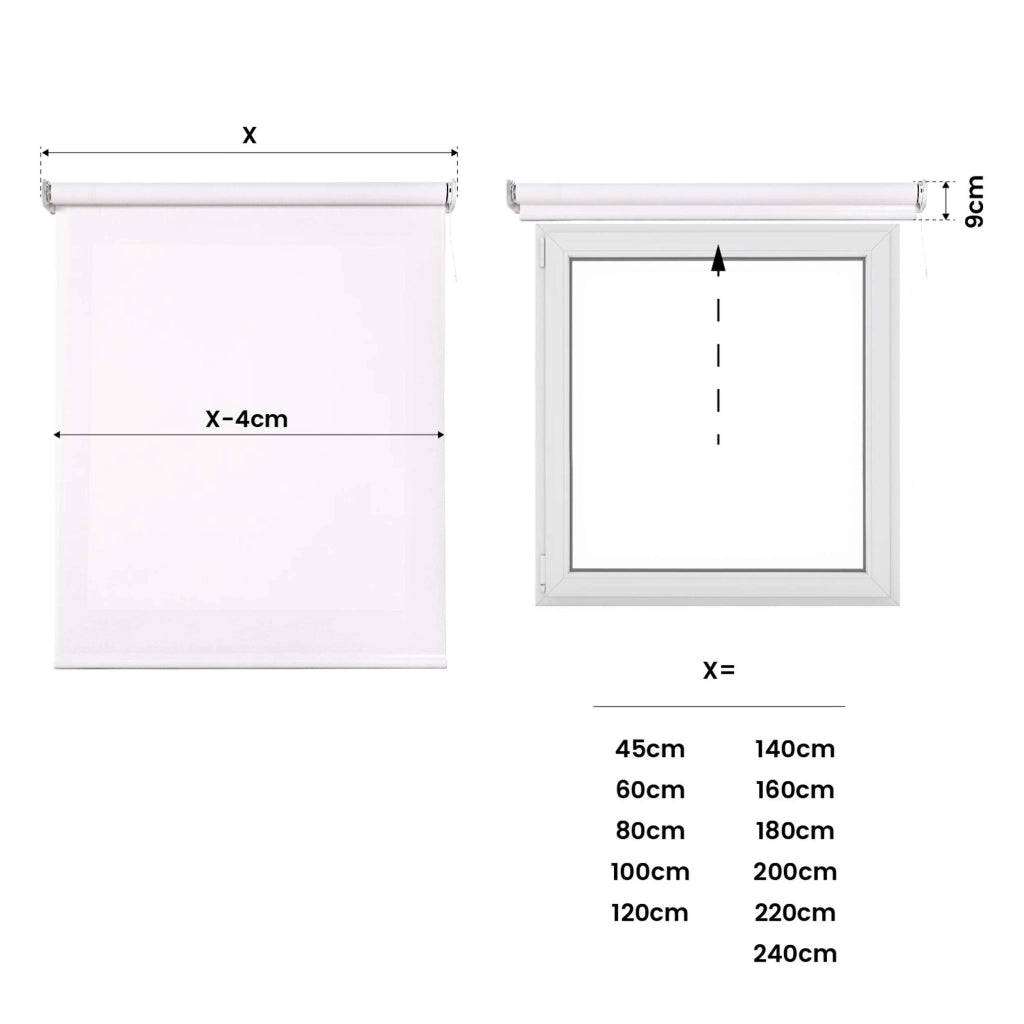 Tende a Rullo Motorizzate Screen Premium con finiture in alluminio Tessuto Tecnico con Motore e Telecomando  Bianco 240x180 cm