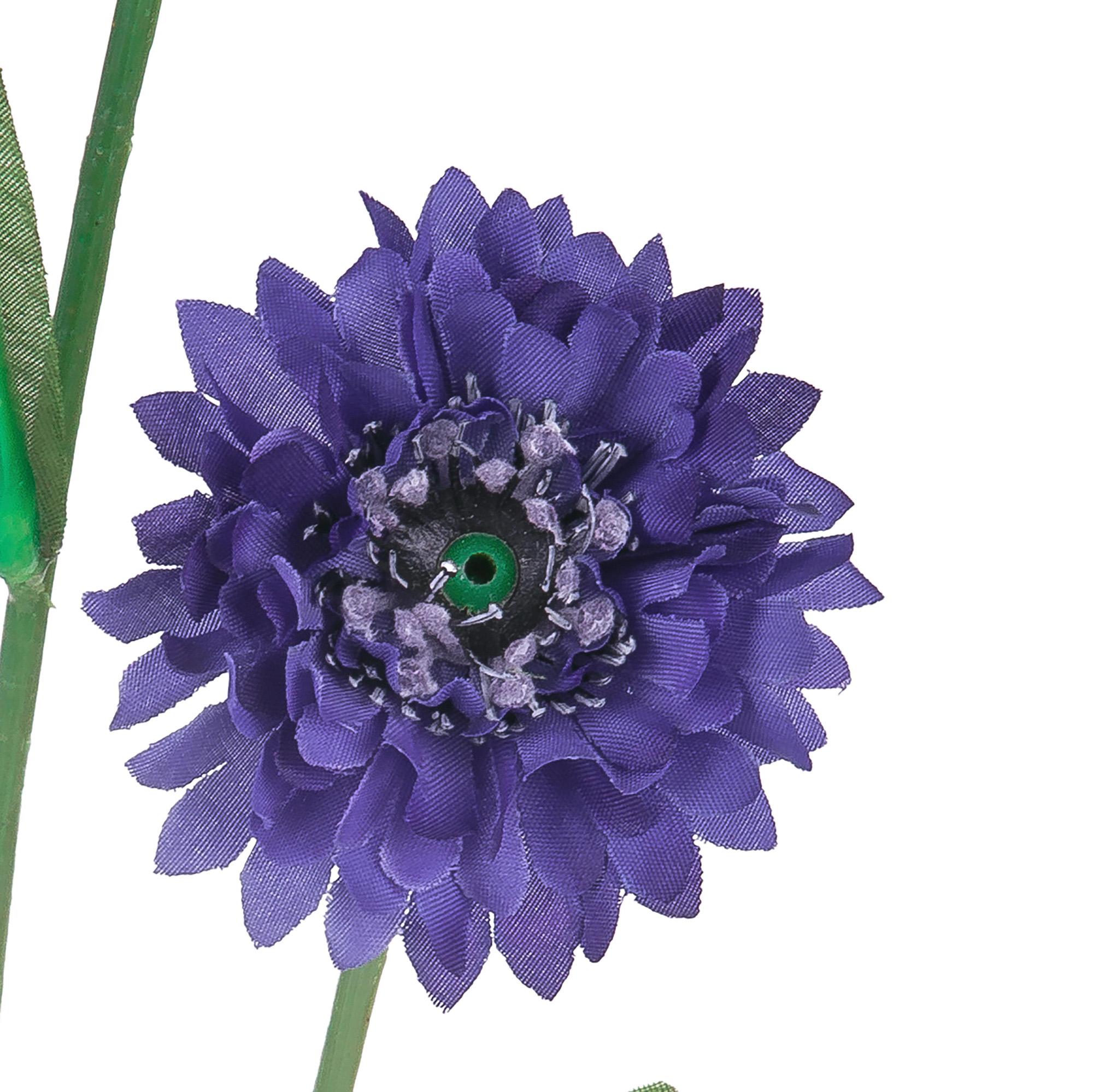 Set 6 Fiordaliso Artificiali con Fiori Altezza 65 cm Blu