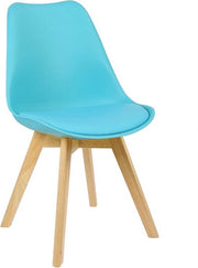 Sedia da pranzo in legno ergonomico - sedile in legno di betulla - gambe robuste in betulla - stile moderno e elegante - blu - 48x42x82 cm