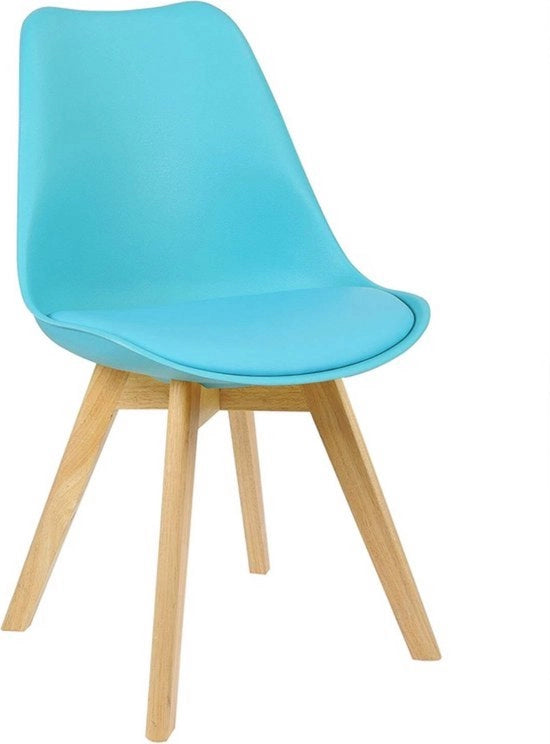 Sedia da pranzo in legno ergonomico - sedile in legno di betulla - gambe robuste in betulla - stile moderno e elegante - blu - 48x42x82 cm