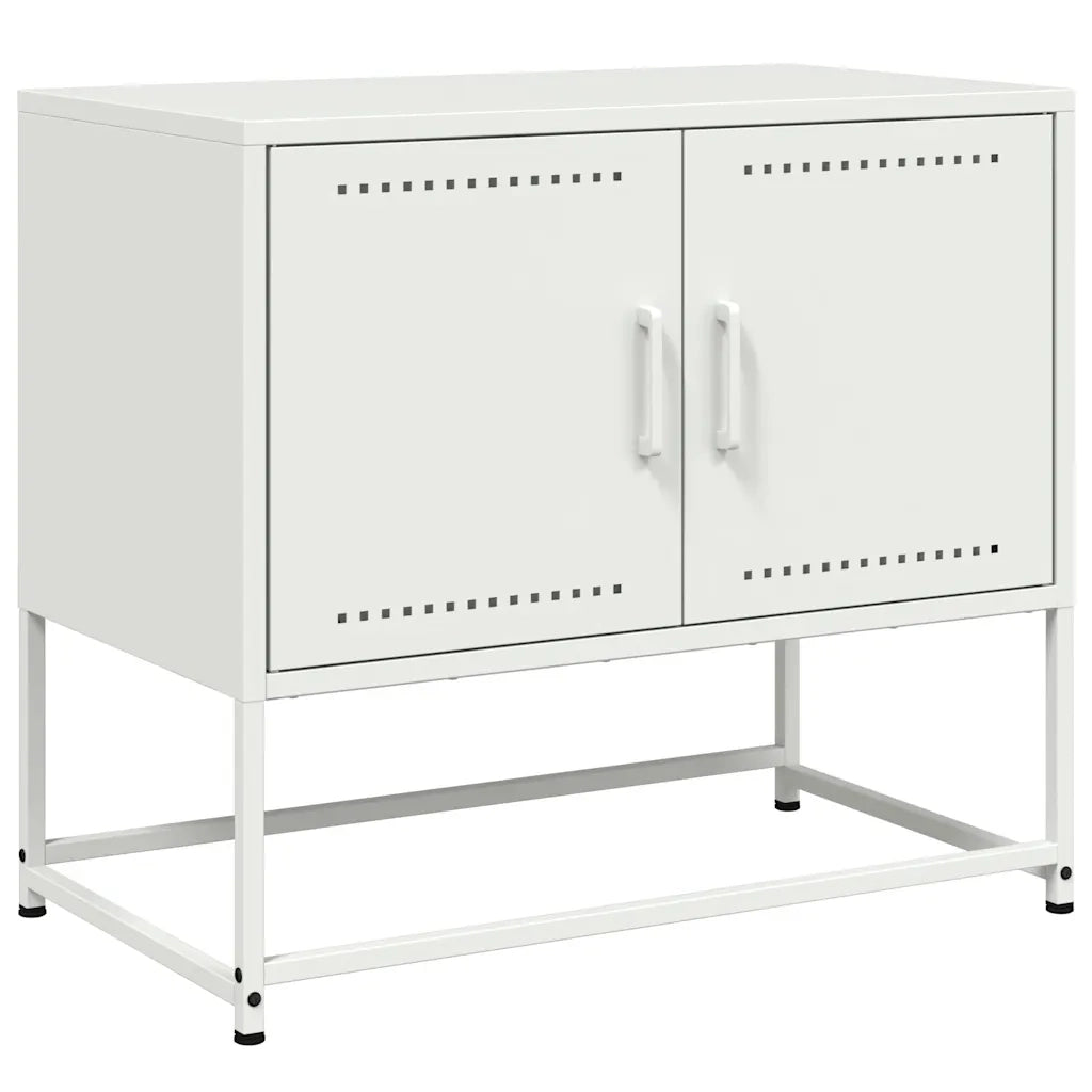 Mobile TV Bianco 68,5x39x60,5 cm in Acciaio