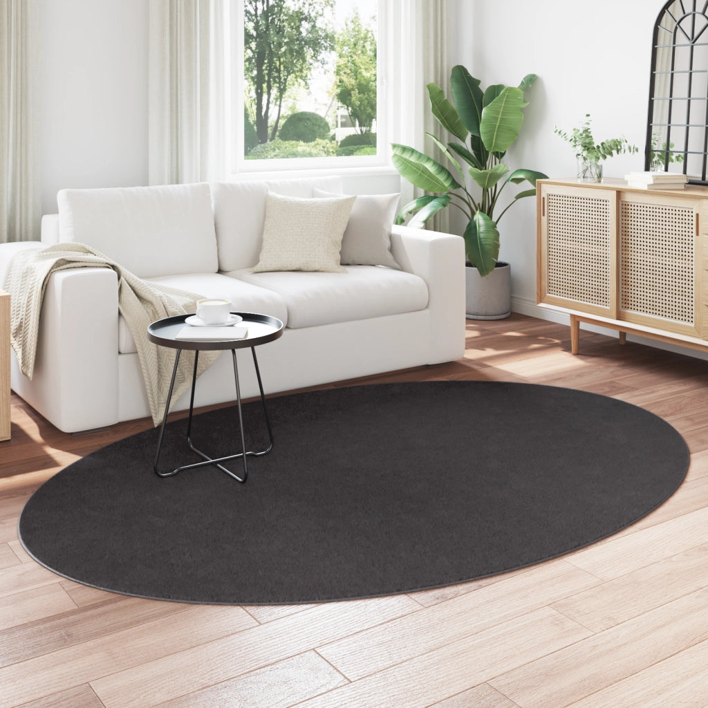 Tappeto "HUARTE" Antracite 160x230 cm Ovale