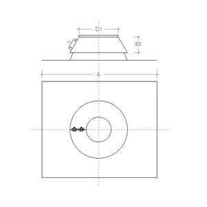 Faldale in rame da 150mm modello per tetti piani