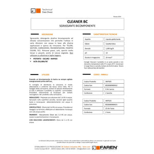 Faren cleaner bc 5kg sgrassante alcalino bicomponente a schiuma controllata