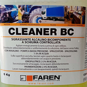 Faren cleaner bc 5kg sgrassante alcalino bicomponente a schiuma controllata