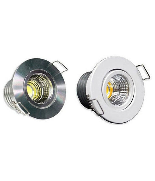 Faretto 1 Led Cob Incasso 3 Watt 270lm Orientabile Luce Calda Fredda Naturale         